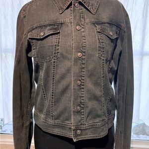 Vintage Versace Jeans Collection Gray Blue Denim Jacket